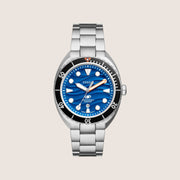 Fossil Mens Breaker Blue Dial Two Tone Watch FS6064