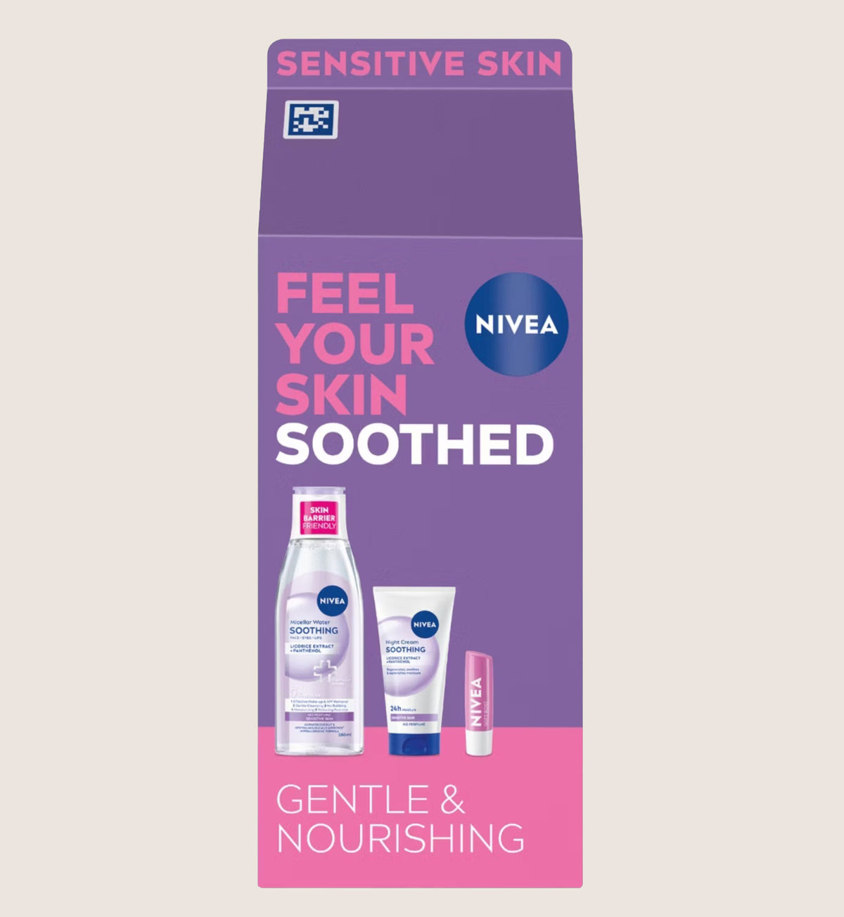 NIVEA Feel Soothed Milk Carton Skincare Gift Set For Her