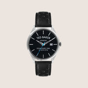 Ted Baker Mens Leytonn Black Dial Black Leather Strap Watch BKPLTS201