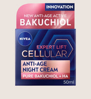 NIVEA Cellular Expert Lift Pure Bakuchiol + HA Anti-Age Night Face Cream With Pure Bakuchiol 50ml