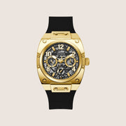 Guess Mens Trend Watch Black, Transparent Dial GW0569G2