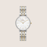 Daniel Wellington Women's Petite Lumine Silver Crystal Mother-of-Pearl Dial Watch DW00100665