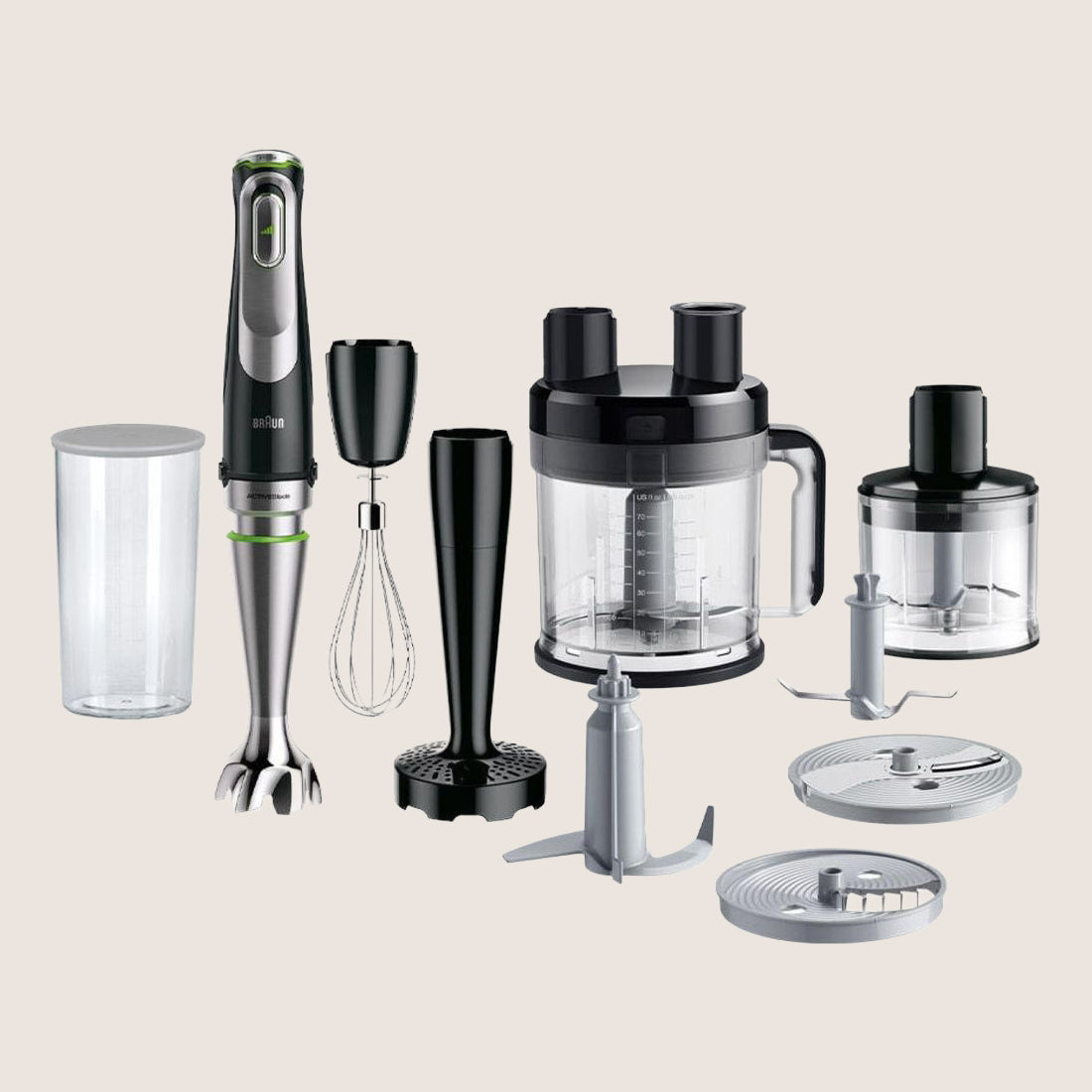 Braun MultiQuick 9 MQ9187XLI Hand Blender 1200W Variable Speed with 14 Accessories - Black