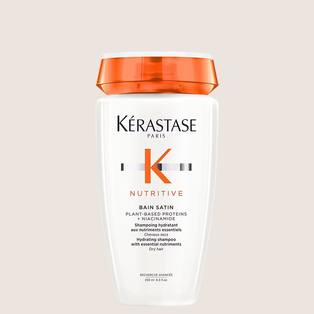 Kérastase Nutritive, Hydrating Shampoo for Dry Hair, Nourishing Formula With Niacinamide, Restores Shine, Bain Satin Hydrating Formula 250ml