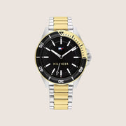 Tommy Hilfiger Men's Watch Black Dial Two-Tone Bracelet 1792013