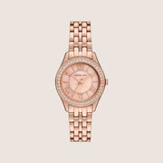 Michael Kors Women's Harlowe White Dial Rose Gold Case Watch MK4845