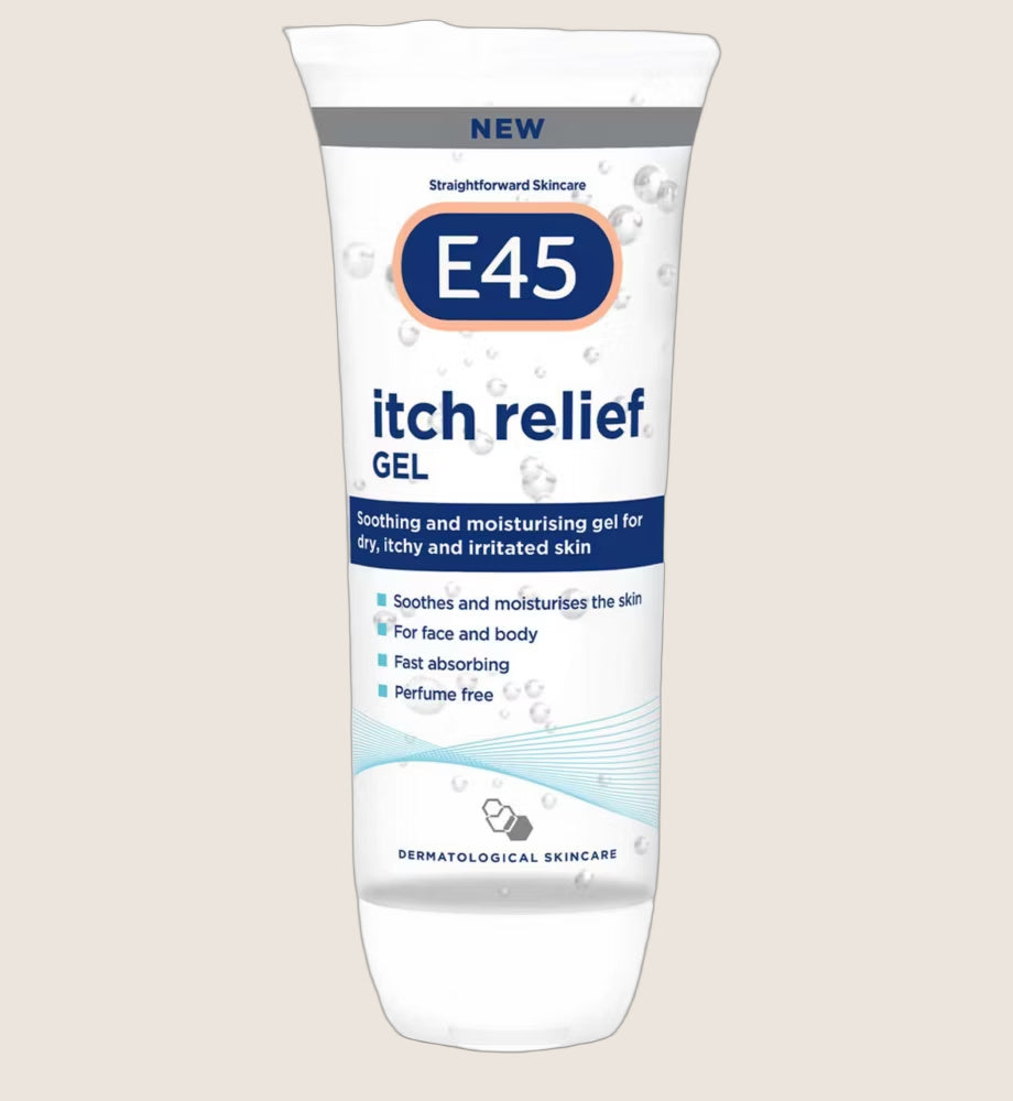 E45 Itch Relief Gel Instantly Cools and Soothes Dry, Itchy and Irritated Skin Cooling Gel Formula 100ml