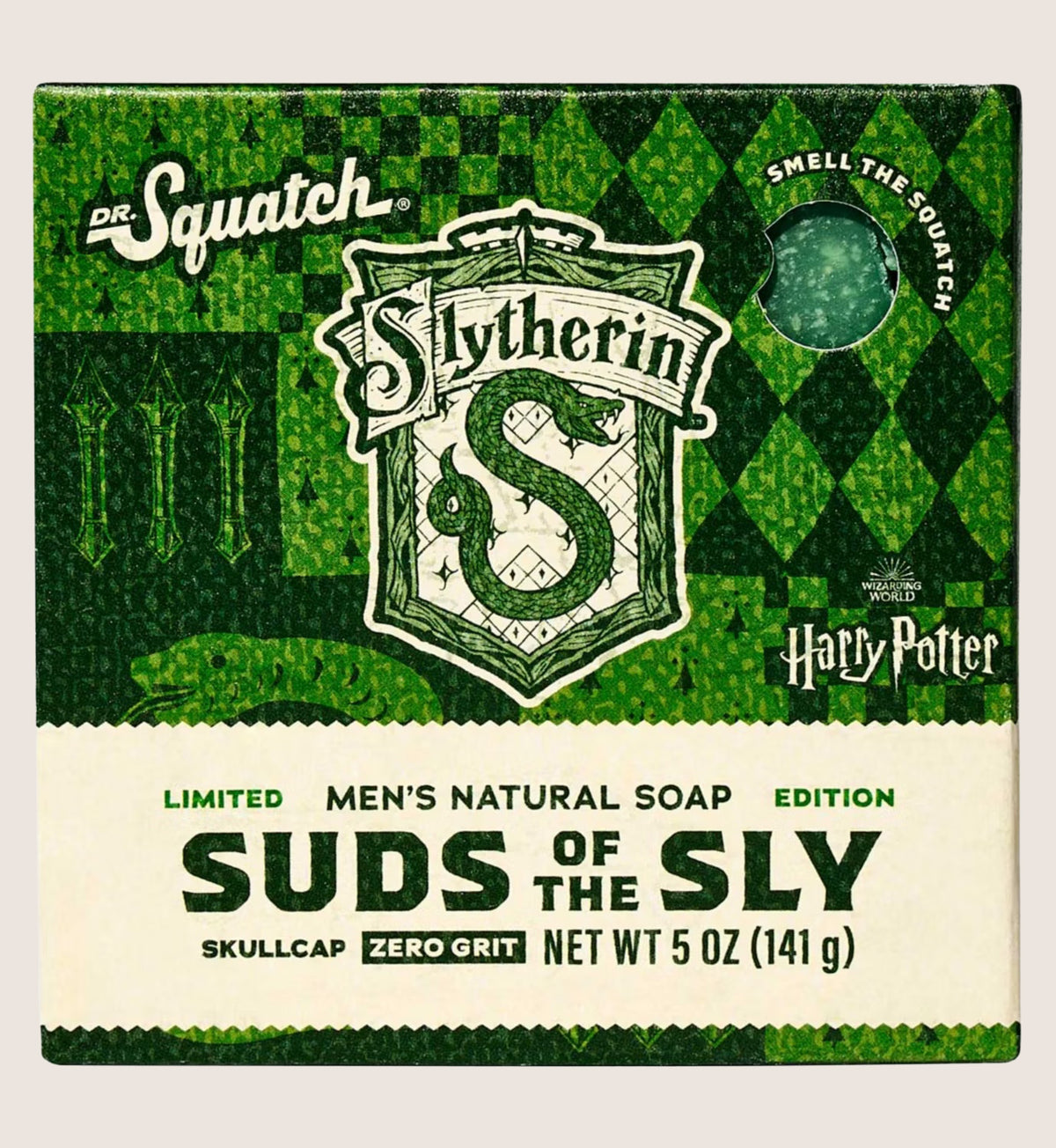 Dr. Squatch Harry Potter Slytherin Suds of The Sly Soap Bar Herbal Scent 141g