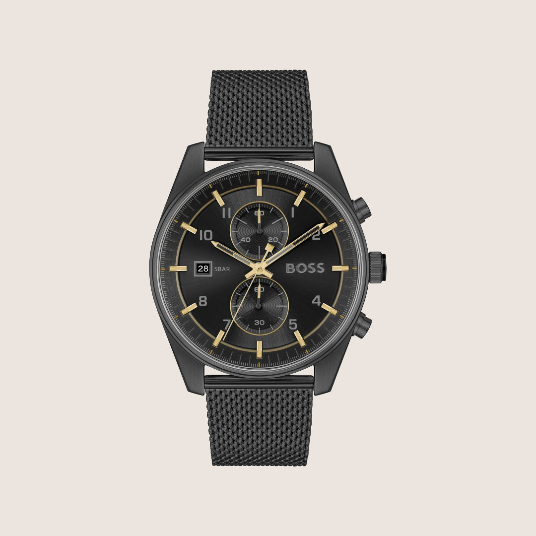 BOSS Men's Chronograph Black Dial Arabic Numeral Bracelet Watch 1514150