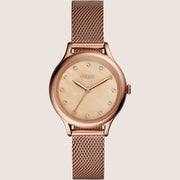 Fossil Laney Rose Gold Steel Bracelet Watch BQ3392