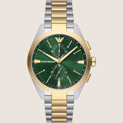 Emporio Armani Mens Watch Two Tone Stainless Steel Bracelet AR11511