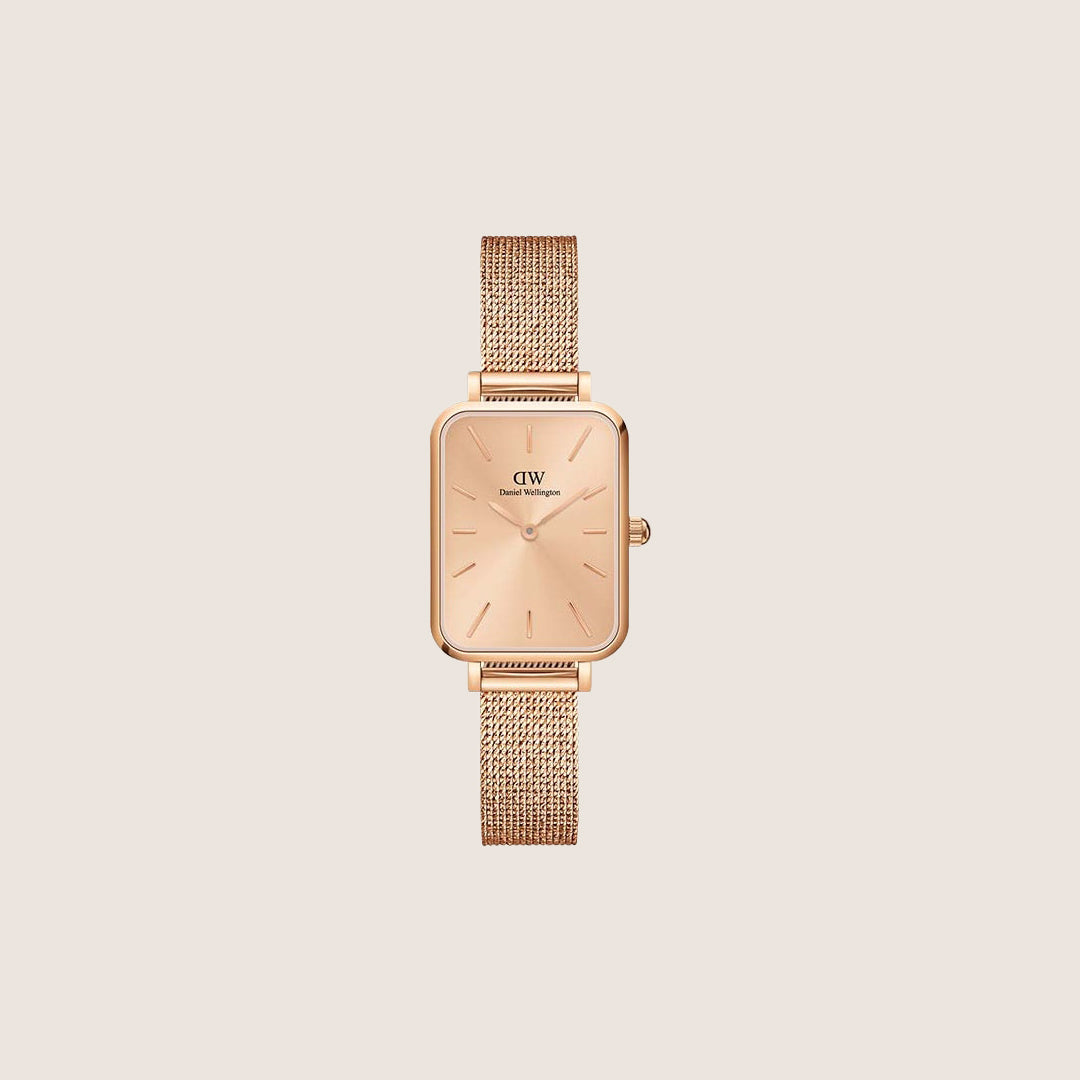 Daniel Wellington Women's Quadro Unitone Rose Gold Dial Watch DW00100484
