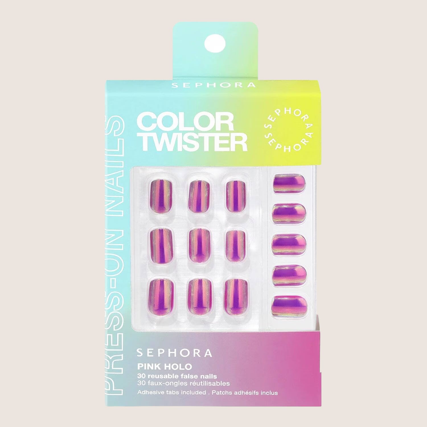 Sephora Collection Color Twister Press-On Nails Color-Changing Nail Art Set