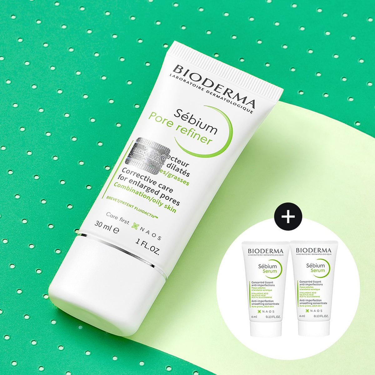 Bioderma Sebium Pore Refiner 30ml Set (+Sebium Serum 4ml*2)