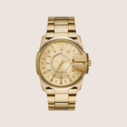 Diesel Mens Master Chief Gold Dial Gold Steel Bracelet Watch DZ1952
