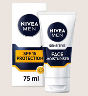 Nivea Men Sensitive Face Moisturiser SPF15 Alcohol-Free with Chamomile & Vitamin E 75ml