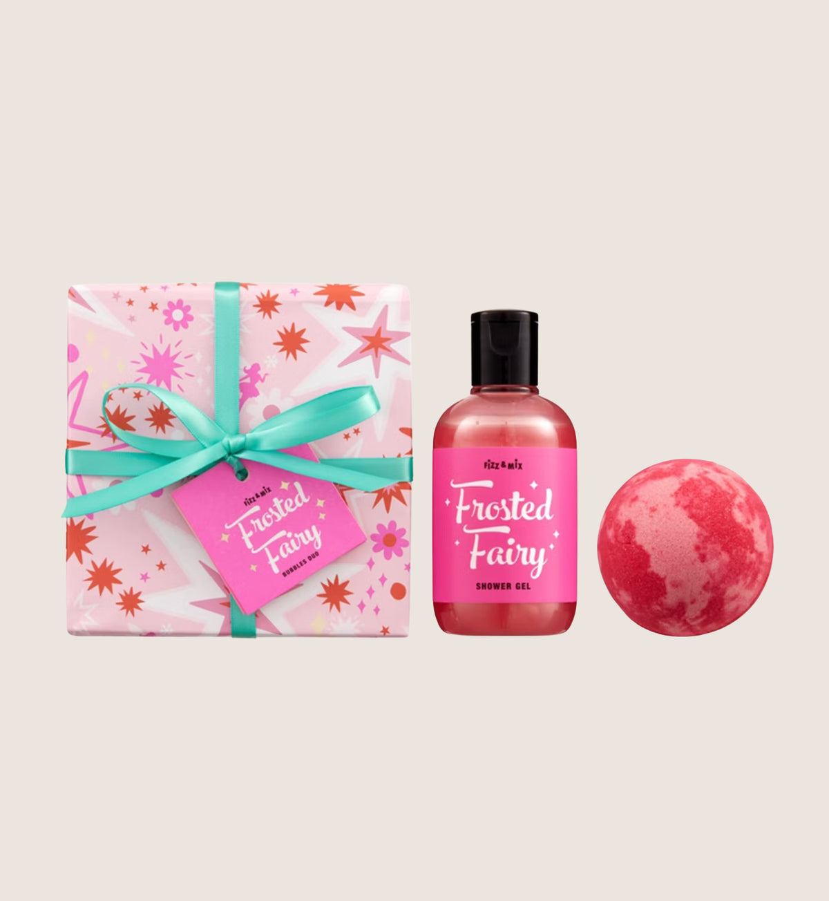 Fizz & Mix Frosted Fairy Bubble Duo Bath & Body Gift Set For Her