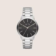 Armani Exchange Men's Dress Watch Silver Dial Silver Steel Bracelet AX2700