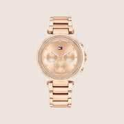 Tommy Hilfiger Women's Rose Gold Multifunction Steel Bracelet Watch 1782705