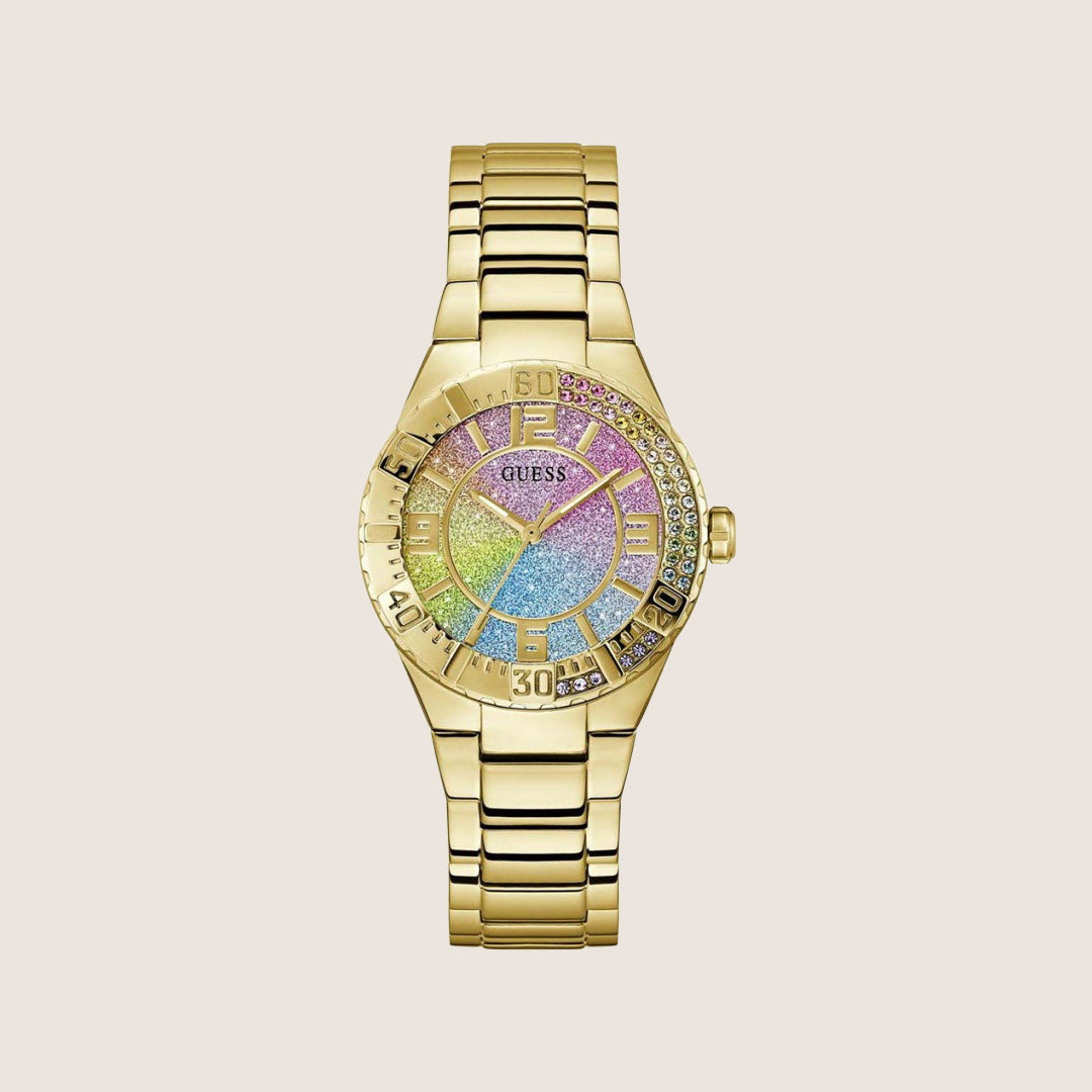 Guess Women's Sangria Watch Crystal-Set Multicolour Dial GW0882L2