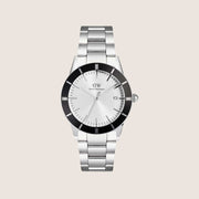 Daniel Wellington Mens Iconic Paradigma Silver White Dial Date 40mm Watch DW00100...