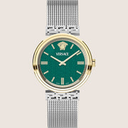 Versace Ladies Watch Green Dial Gold Bracelet Sapphire Crystal VETCA0524