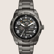 Fossil Men's Bronson Automatic Skeleton Dial Gunmetal Bracelet Watch ME3255