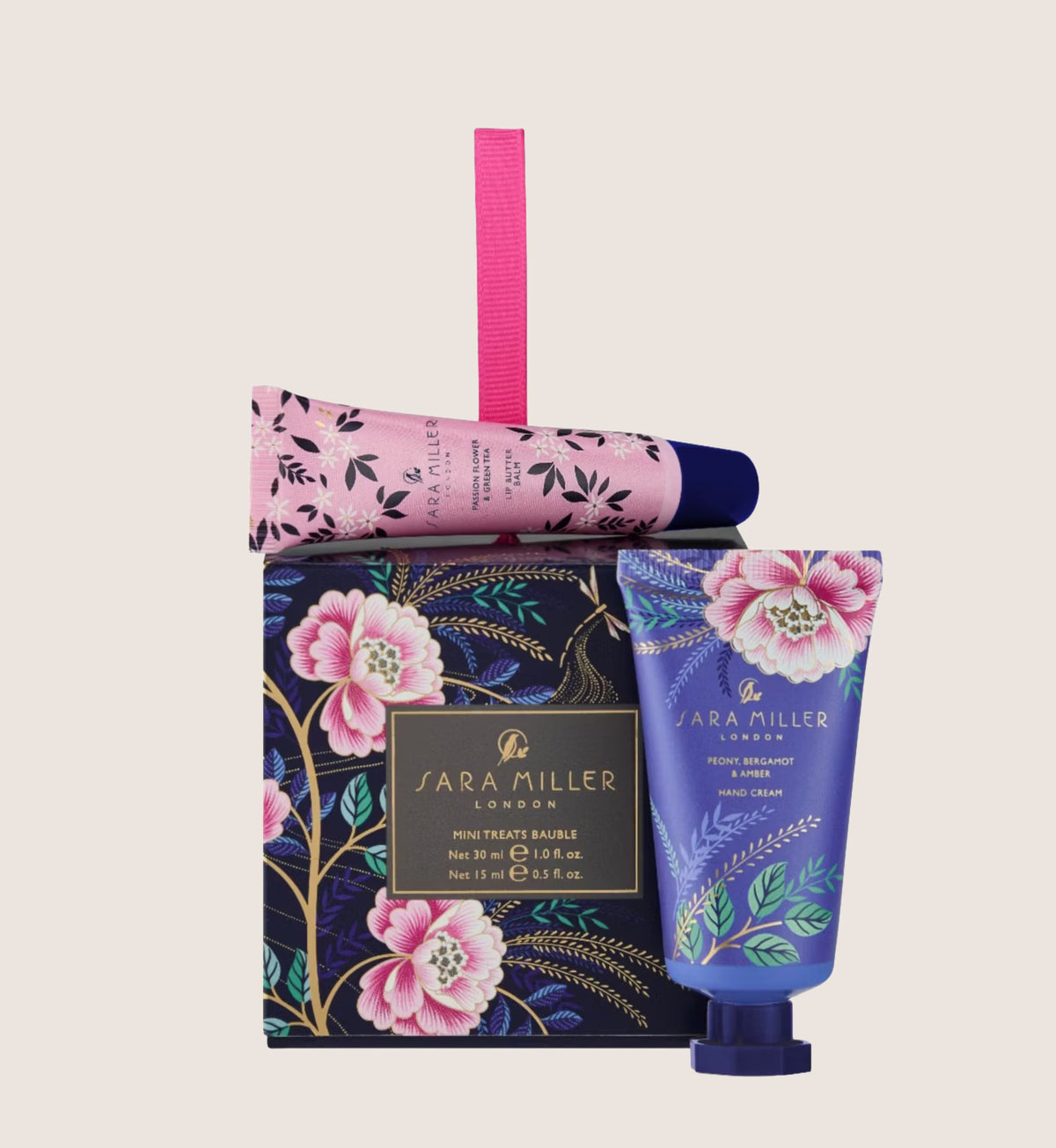 Sara Miller Cherry Blossom Mini Treats Bauble Bath & Body Gift Set For Her