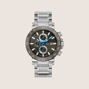 GC Men's UrbanCode Chronograph Gunmetal Dial Silver Steel Bracelet Watch Y37011G5MF