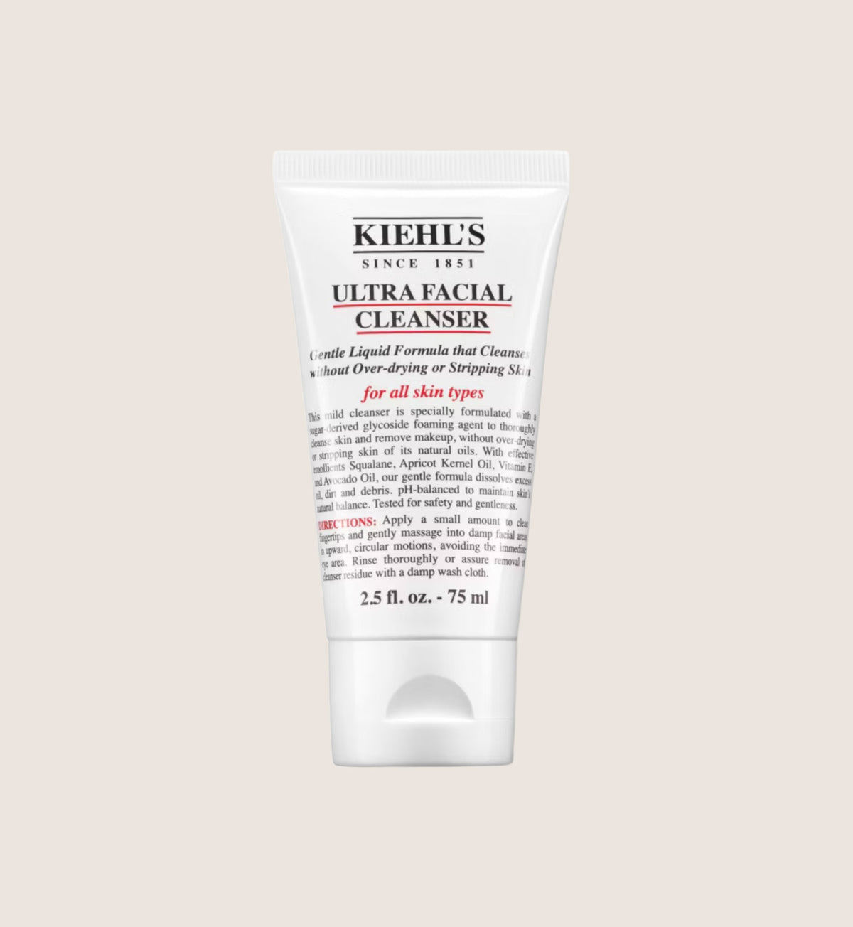 Kiehl's Ultra Facial Cleanser Gentle Foaming Face Wash for All Skin Types 75ml