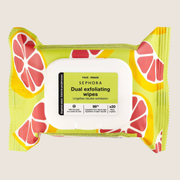 Sephora Collection Dual Exfoliating Wipes Grapefruit Extract + Fruit Acids x 20 Vegan Formula