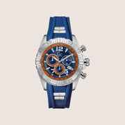 GC Men's Chronograph Blue Dial Blue Rubber Strap Watch Y02010G7