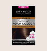 John Frieda Precision Foam Colour 5B Medium Chocolate Brown Permanent Hair Dye Color Care 130ml