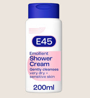E45 Shower Cream for Gentle and Effective Cleansing for Dry, Sensitive Skin 200ml