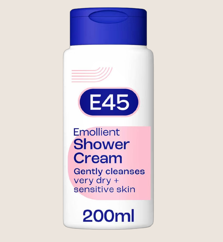 E45 Shower Cream for Gentle and Effective Cleansing for Dry, Sensitive Skin 200ml