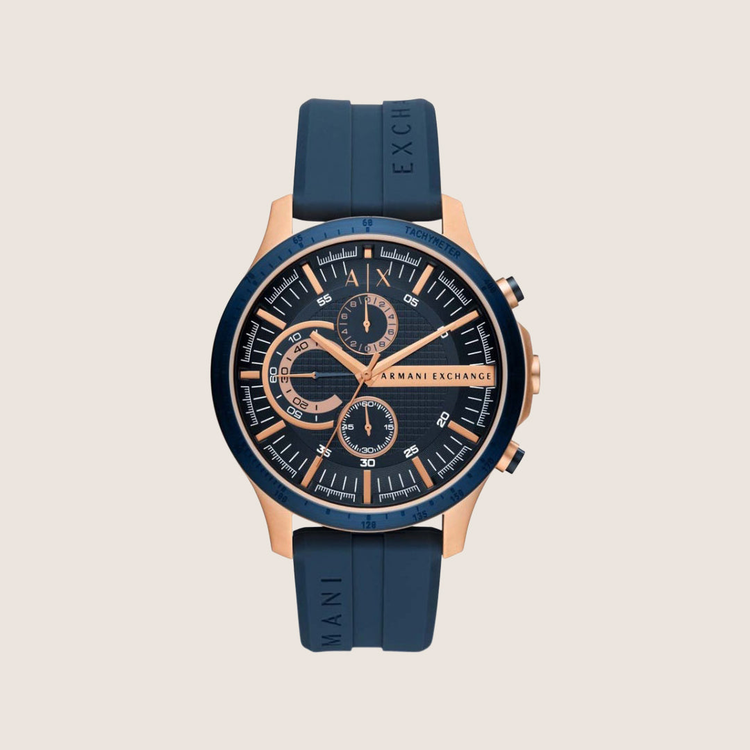 Armani Exchange Men's Urban Watch Blue Dial Blue Silicone Strap AX2440