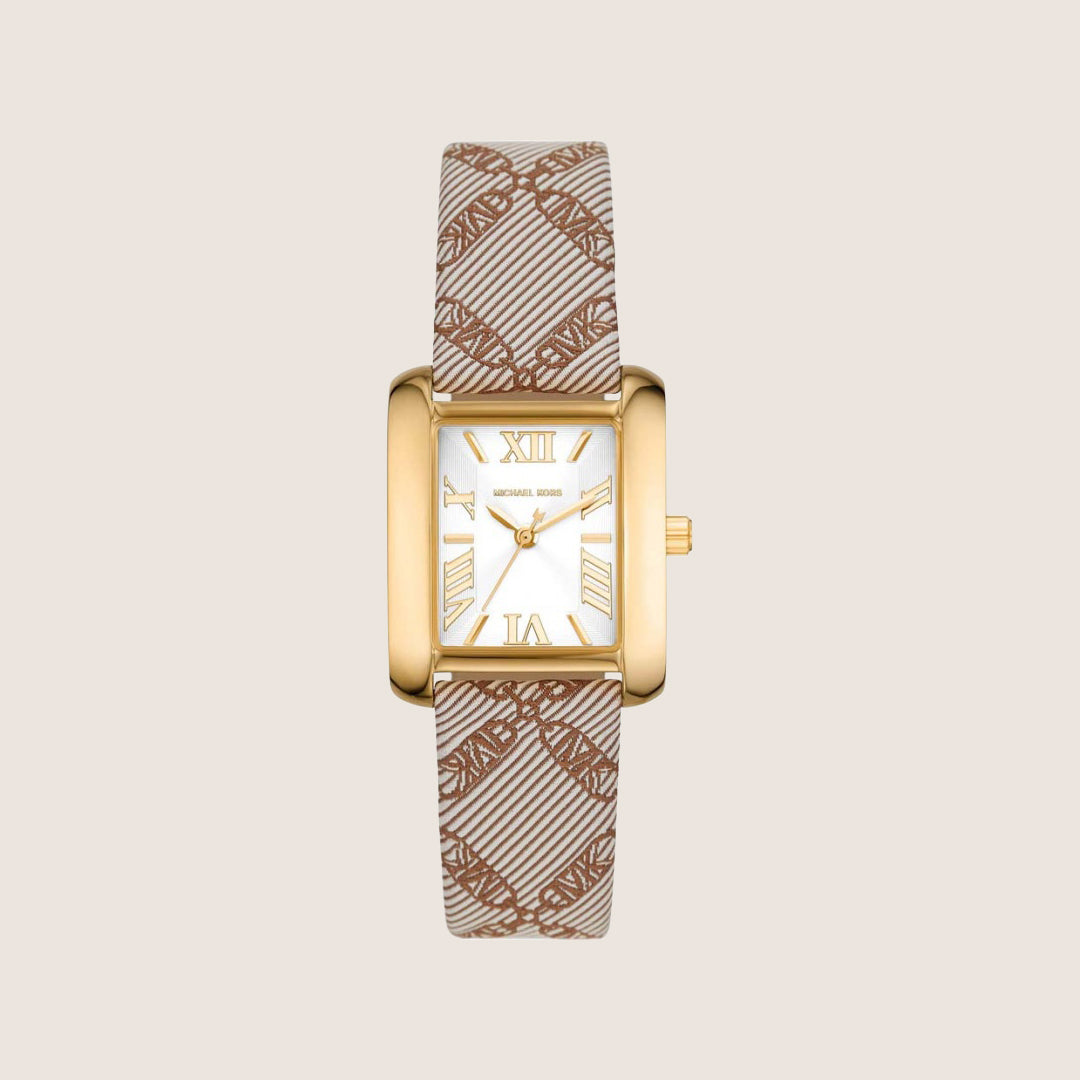 Michael Kors Women's Emery White Dial Gold Case Watch MK2990