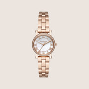 Michael Kors Women's Norie White Dial Rose Gold Case Watch MK3558