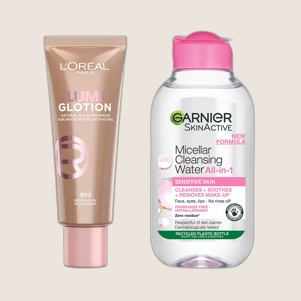 L'Oréal Paris Lumi Glotion Medium & Garnier Micellar Water Duo 100ml