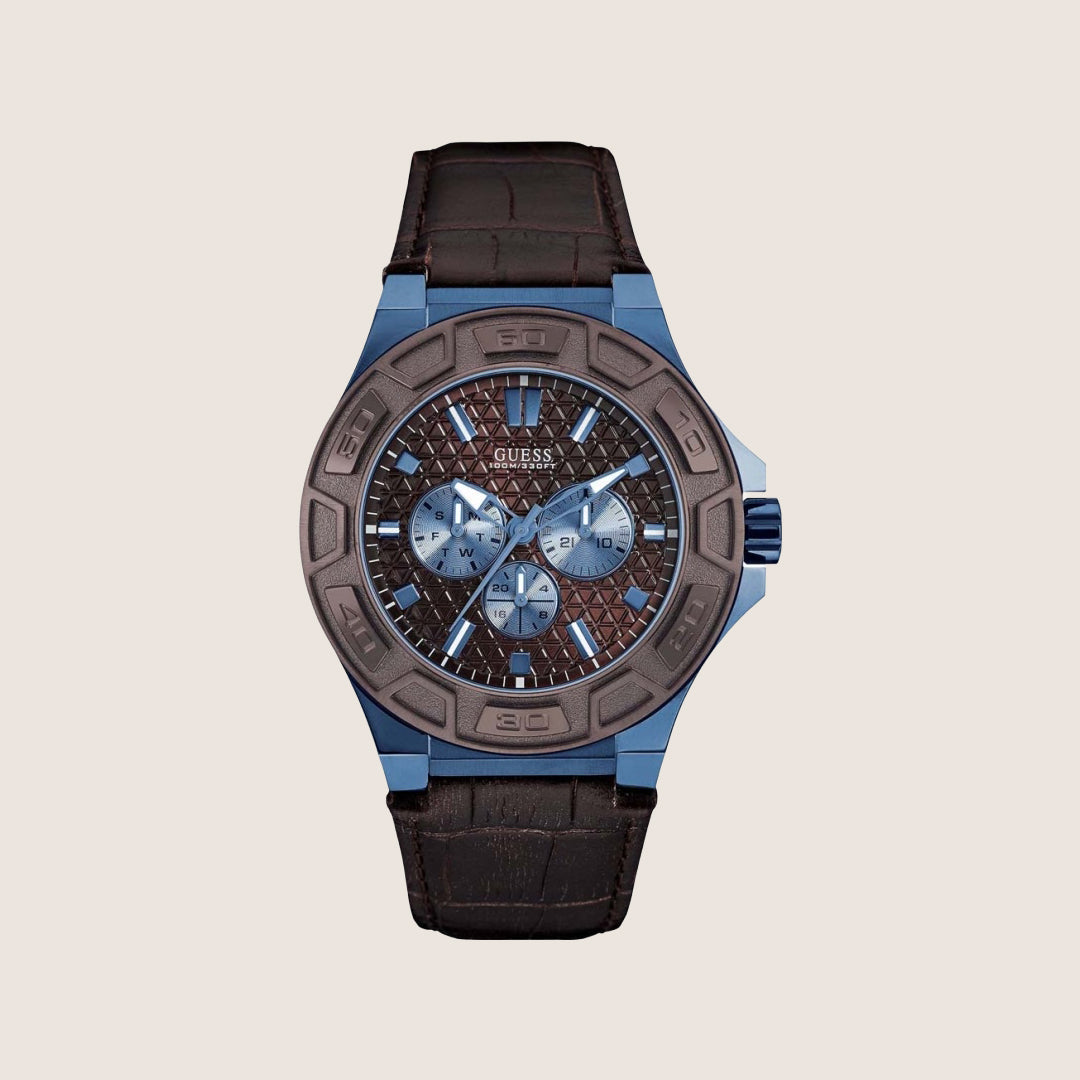 Guess Mens Sport Watch Brown Dial W0674G5