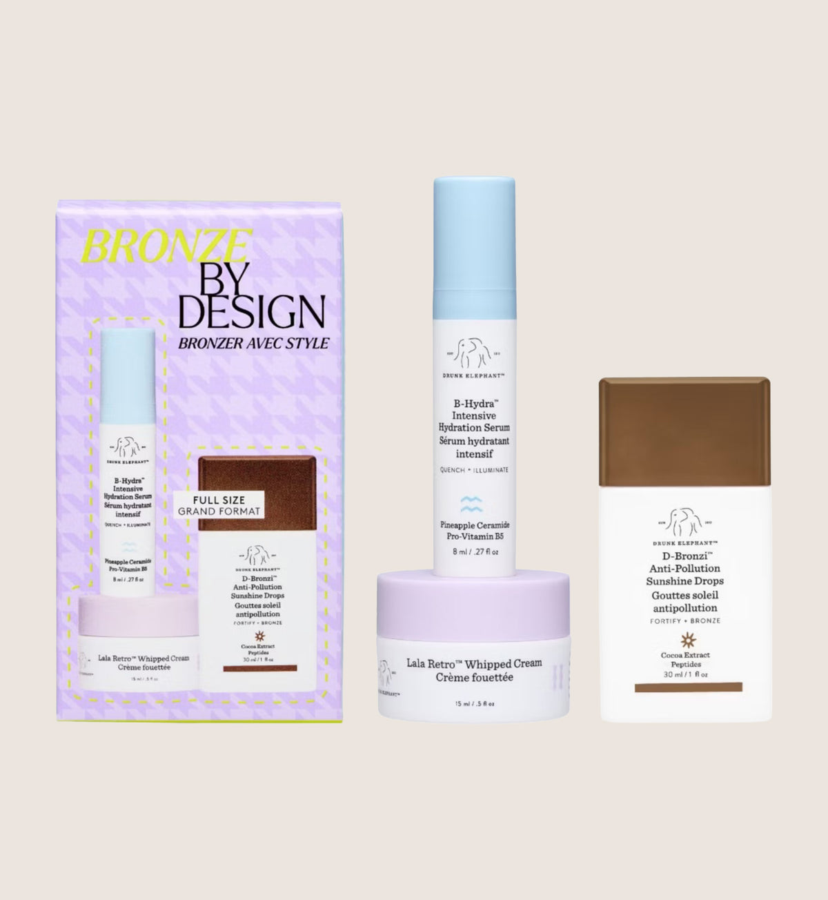 Drunk Elephant Holiday Colour Drop D-Bronzi Set Skincare Gift Set For Her
