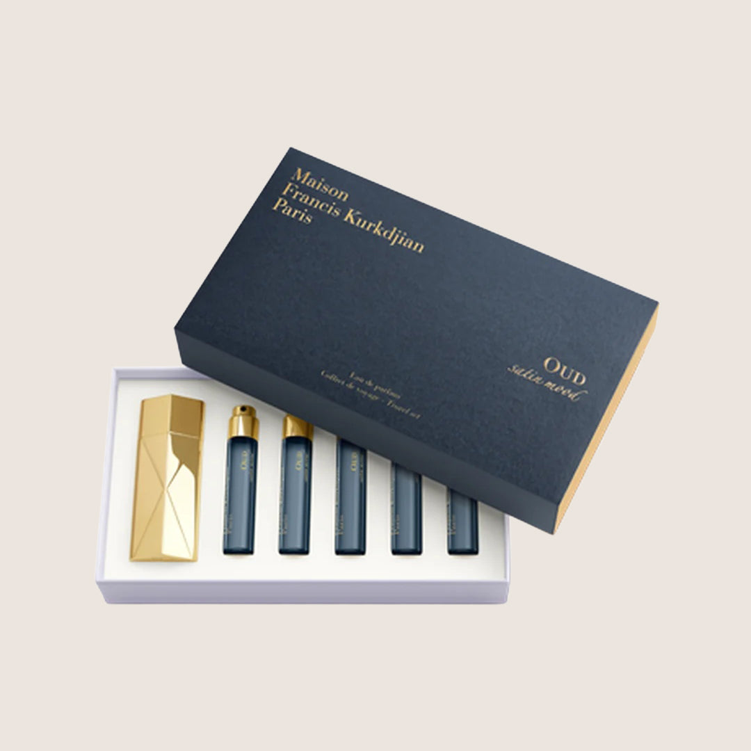 Maison Francis Kurkdjian Unisex OUD Satin Mood Woody Floral Opulent Travel Eau de Parfum Set