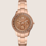 Fossil Stella Sport Rose Gold Brown Dial Bracelet Watch ES5109