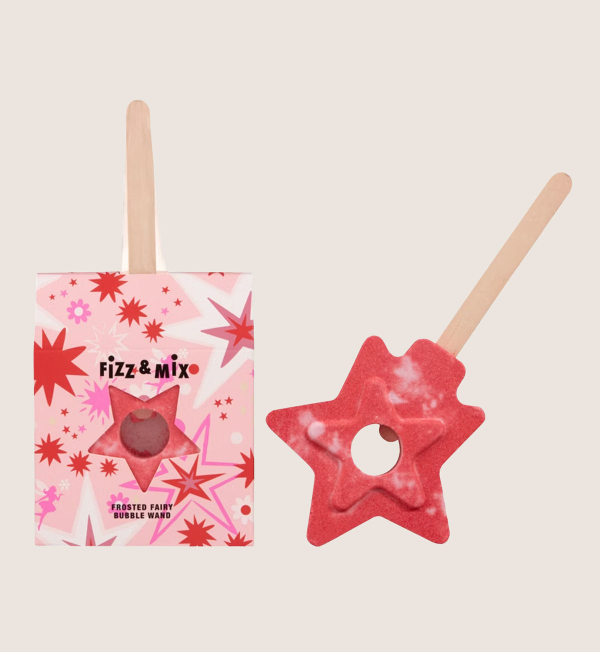 Fizz & Mix Frosted Fairy Bubble Wand 70g Bath & Body Gift Set For Her