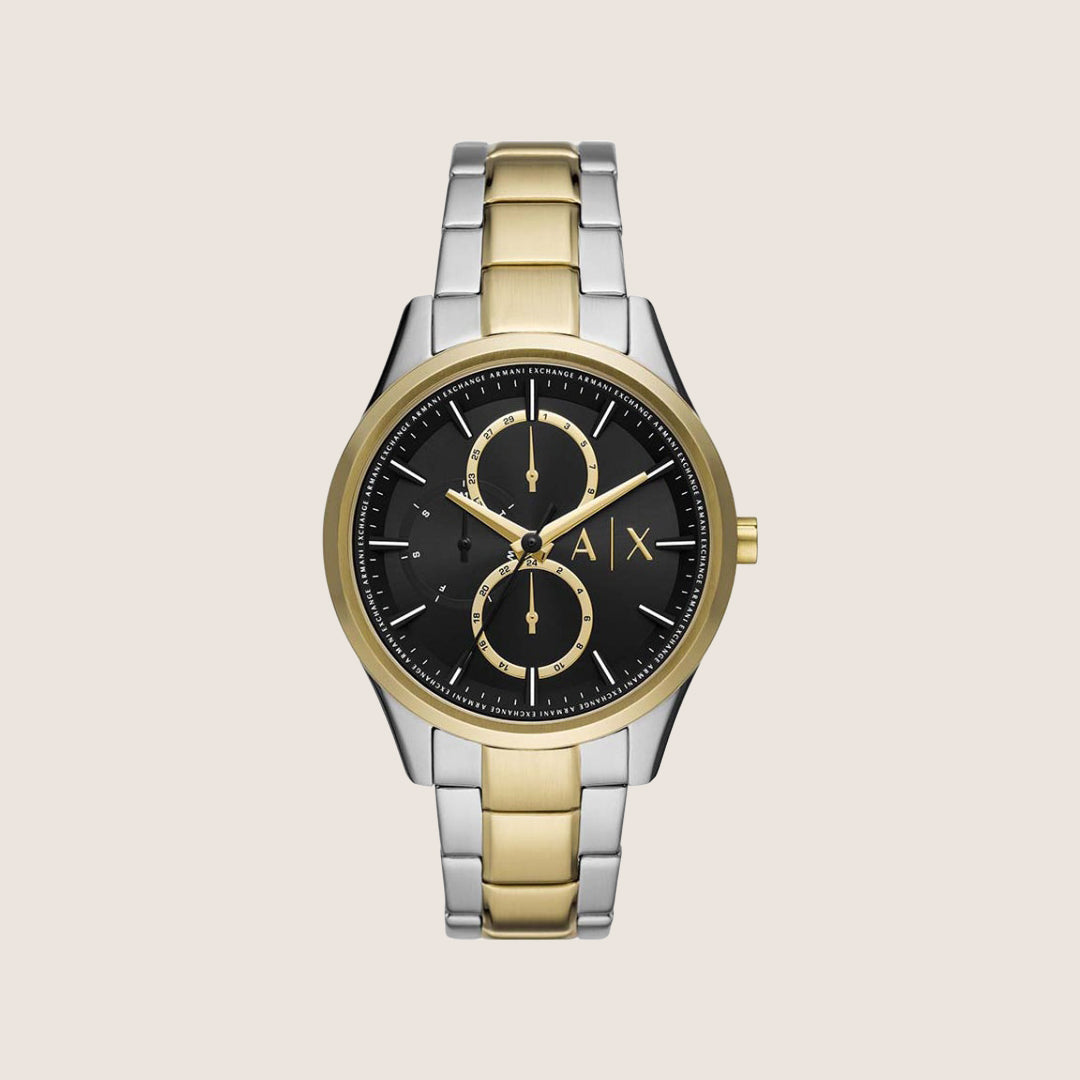 Armani Exchange Men's Dress Watch Two-Tone Steel Bracelet Cool Finish AX1865