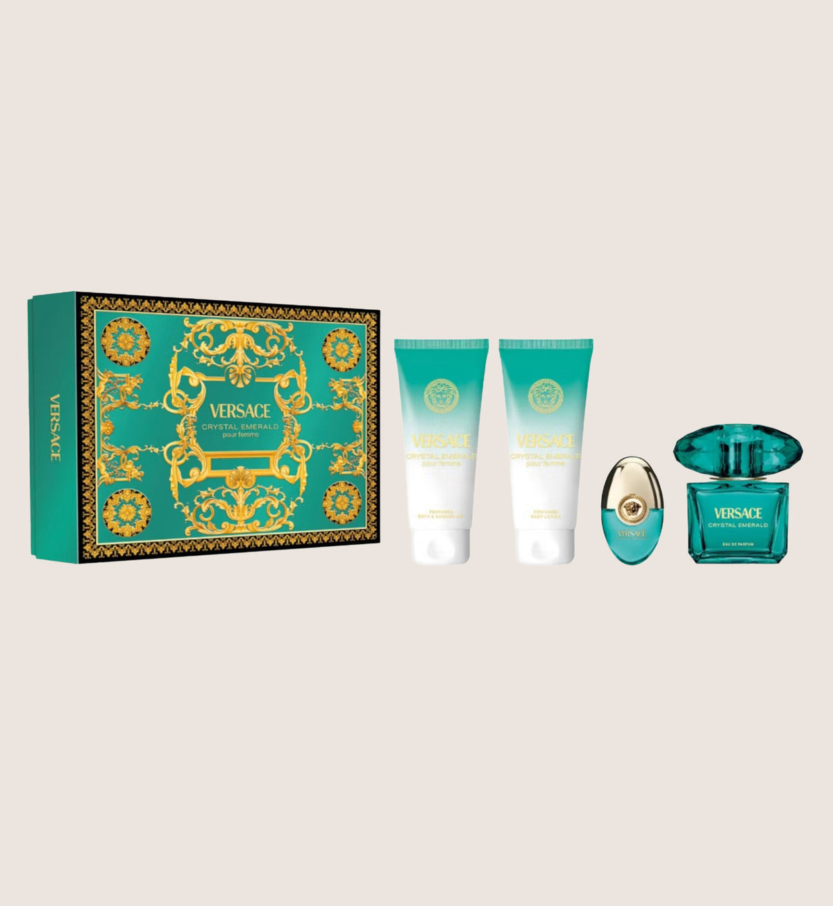 Versace Crystal Emerald Eau De Parfum 90ml Fragrance Gift Set For Her
