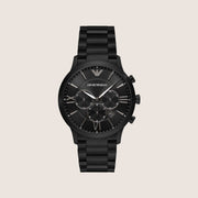 Emporio Armani Men's Watch Black Dial Black Steel Bracelet Trendy AR11349