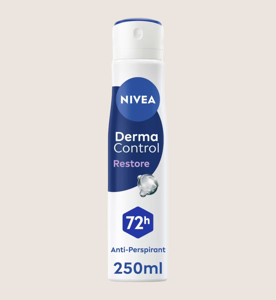NIVEA Derma Control Restore Sensitive Skin 72h Anti-Perspirant Deodorant Spray 72-Hour Protection 250ml