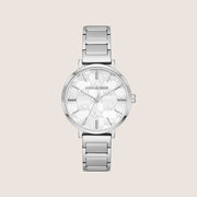 Michael Kors Women's Addyson White Dial Silver Case Watch MK4714