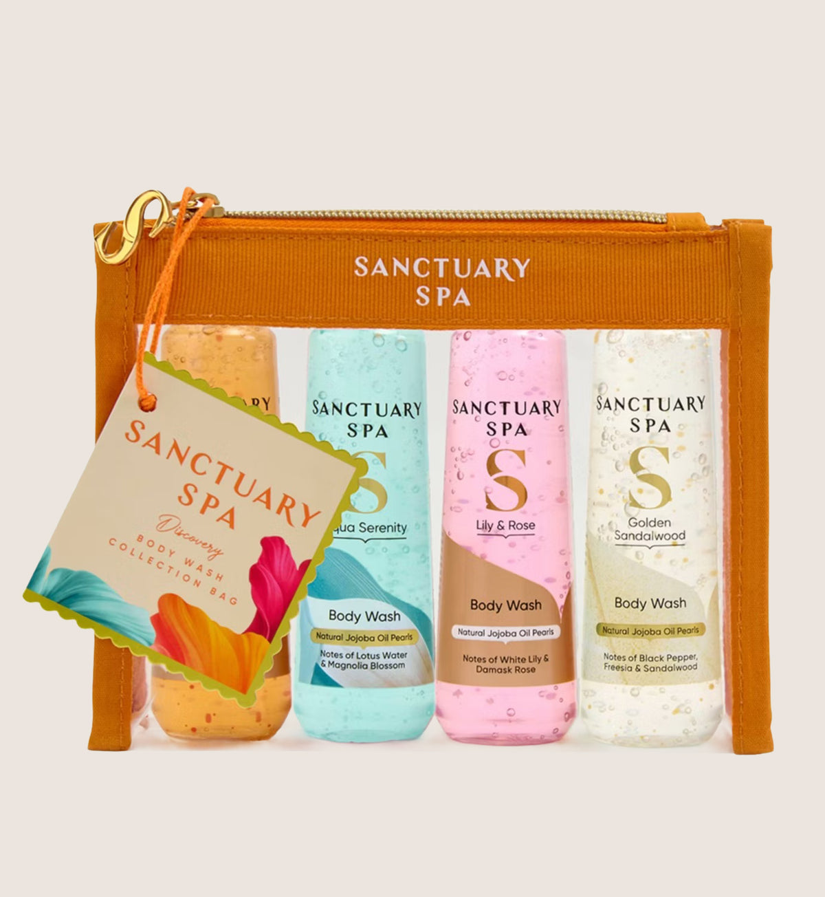 Sanctuary Spa Discovery Body Wash Collection Bag Bath & Body Gift Set For Her